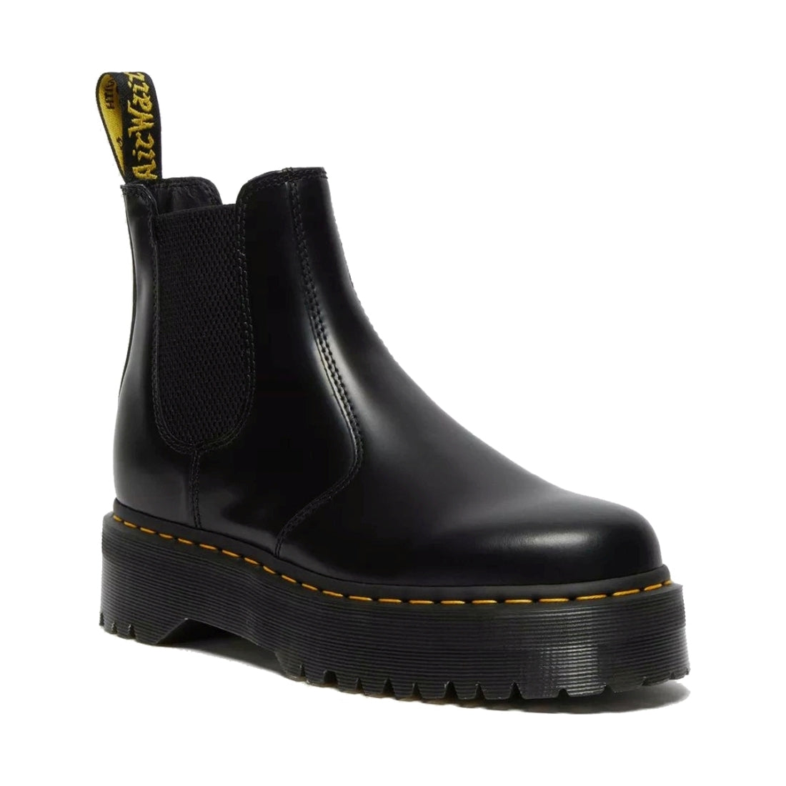 Dr. Martens unisex adults black 2976 quad smooth booties | Vilbury London