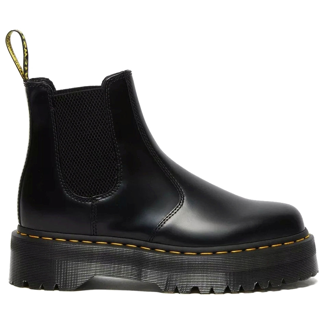 Dr. Martens unisex adults black 2976 quad smooth booties | Vilbury London