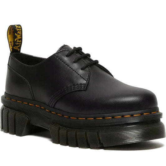 Dr. Martens womens black audrick 3-eye lux formal | Vilbury London