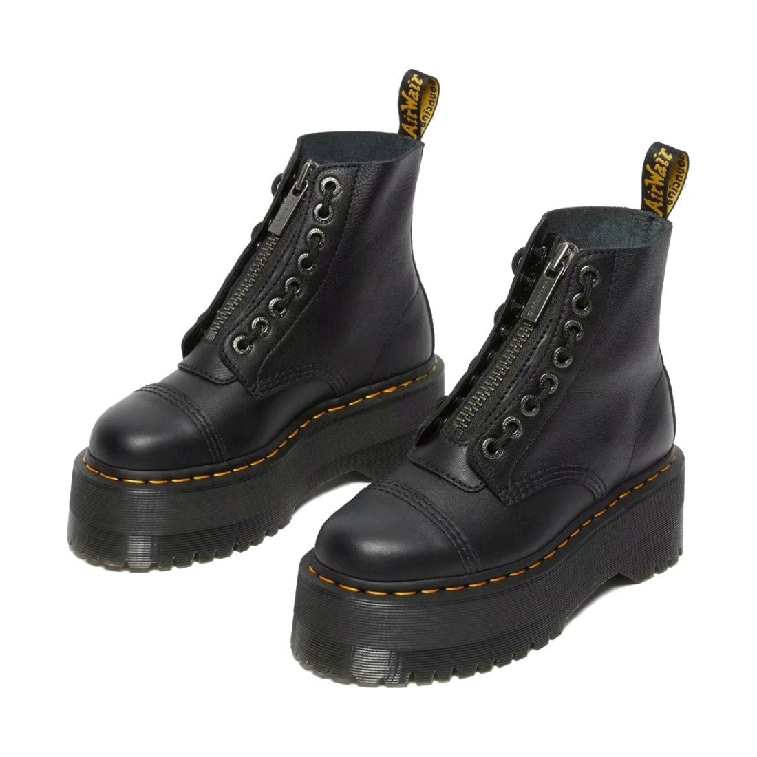 Dr. Martens womens black sinclair max pisa booties | Vilbury London