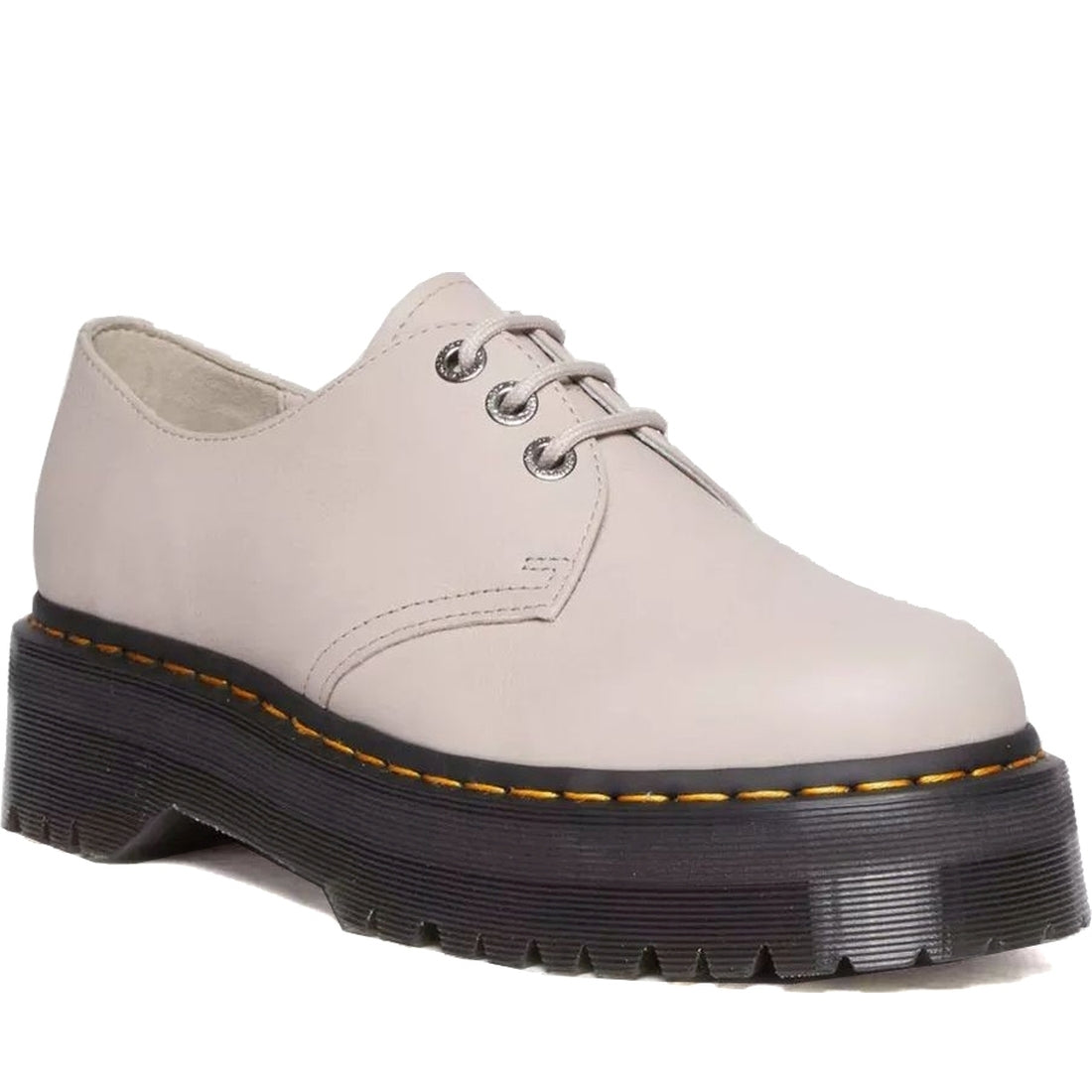 Dr. Martens womens vintage taupe 1461 quad ii formal | Vilbury London