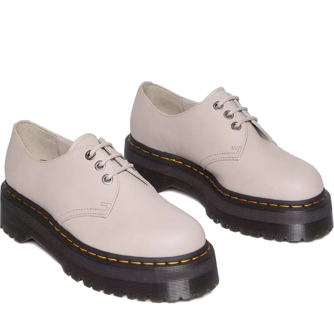 Dr. Martens womens vintage taupe 1461 quad ii formal | Vilbury London