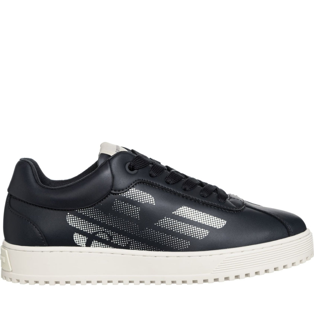 Emporio Armani mens navy casual closed sneaker | Vilbury London