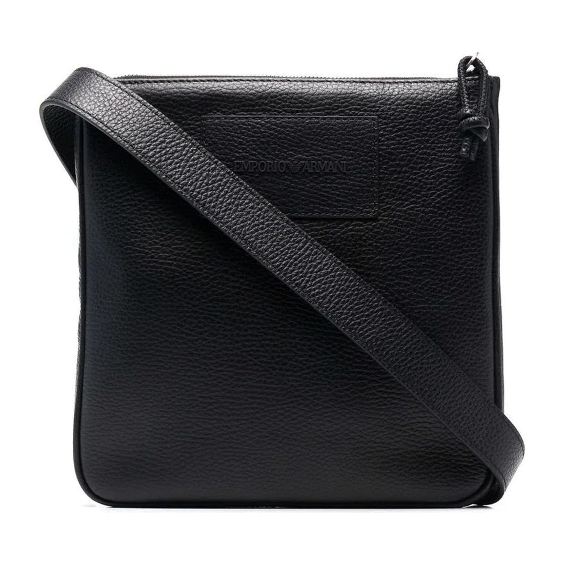 Emporio Armani mens nero casual messenger bag | Vilbury London