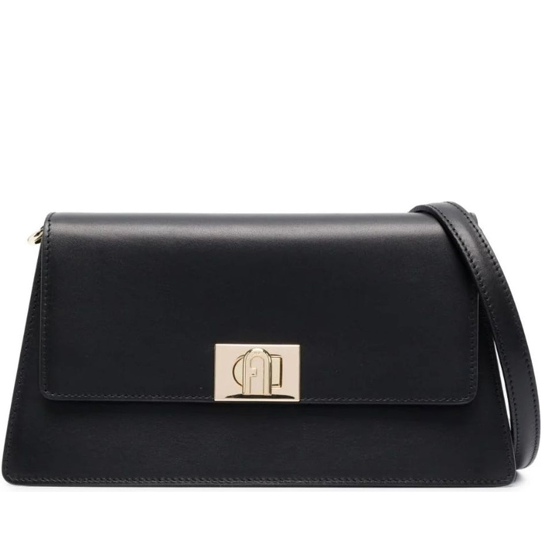 FURLA womens nero furla zoe s shoulder bag | Vilbury London