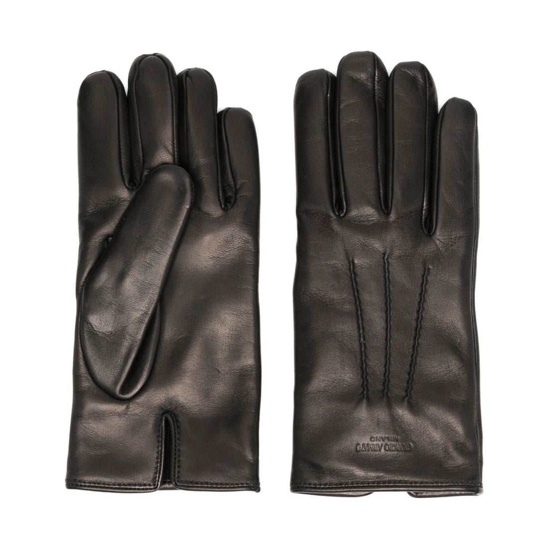 Giorgio Armani mens nero elegant glove | Vilbury London