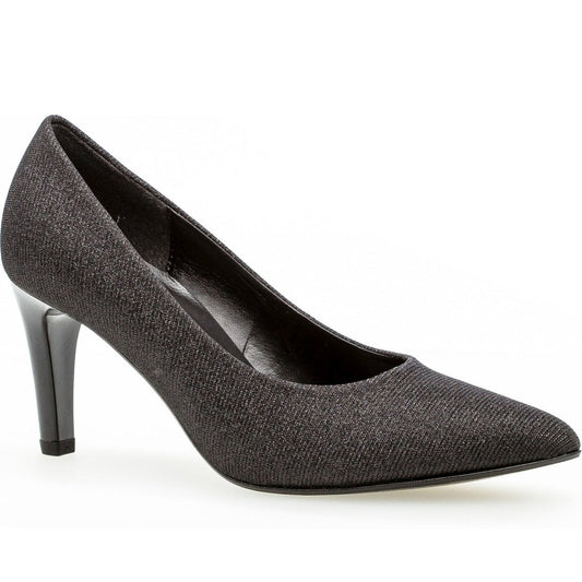 Gabor womens black elegant closed pumps | Vilbury London