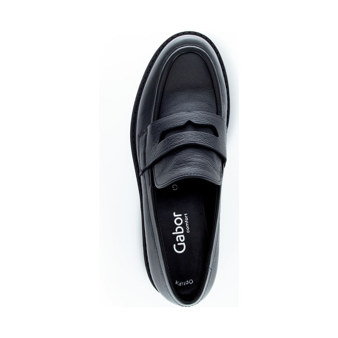 Gabor womens black casual closed loafers | Vilbury London