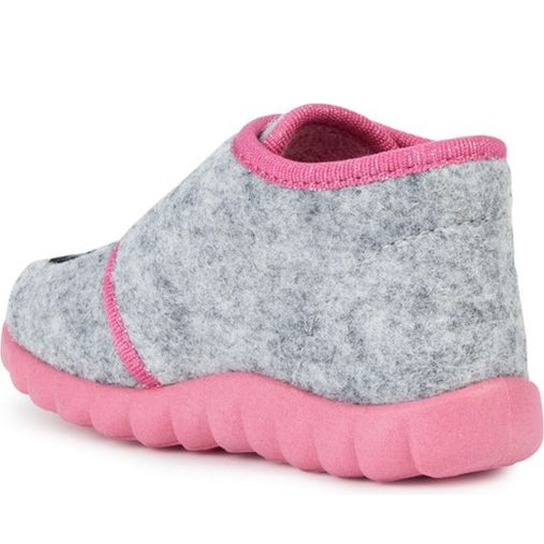 Geox girls lt grey, pink zyzie indoor slippers | Vilbury London