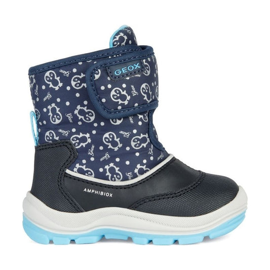 Geox girls navy, turquoise flanfil abx booties | Vilbury London