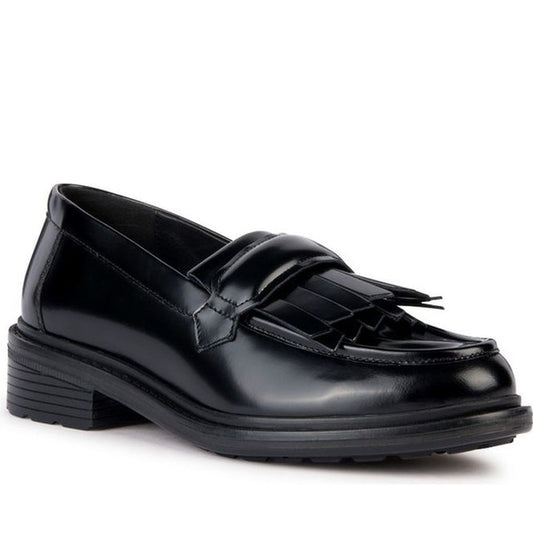 Geox womens black walk pleasure loafer | Vilbury London