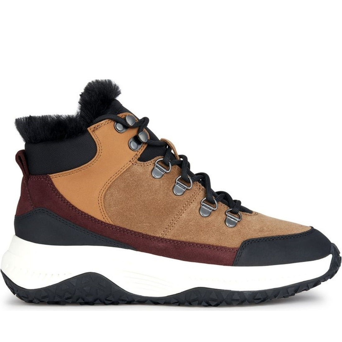 Geox womens toffee, black oliviera grip booties | Vilbury London