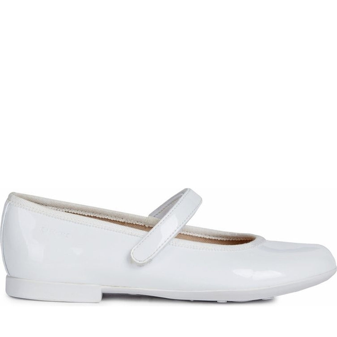 Geox girls white plie ballerinas | Vilbury London