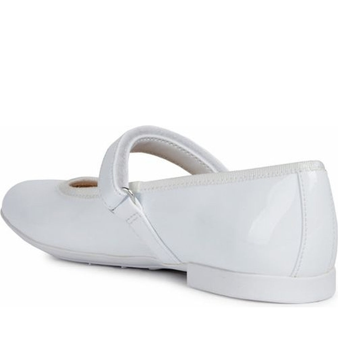 Geox girls white plie ballerinas | Vilbury London