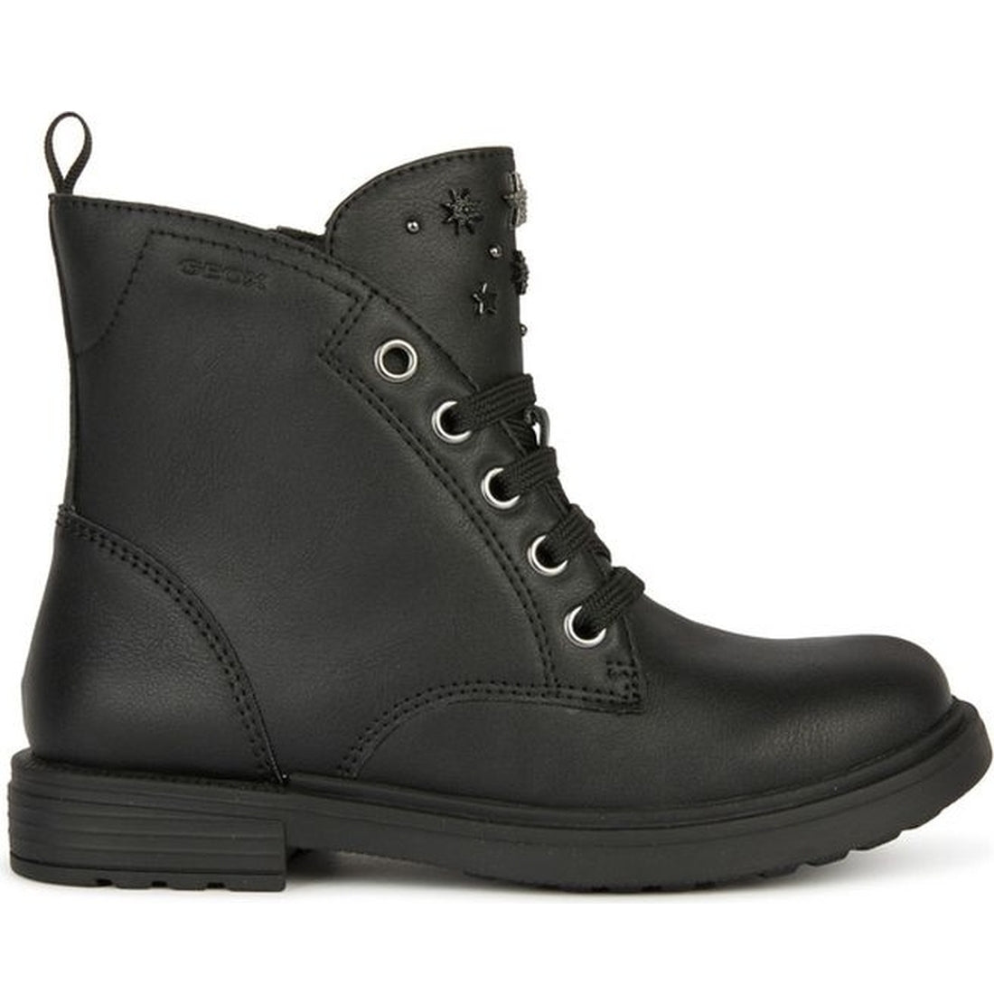 Geox girls black, gun eclair booties | Vilbury London