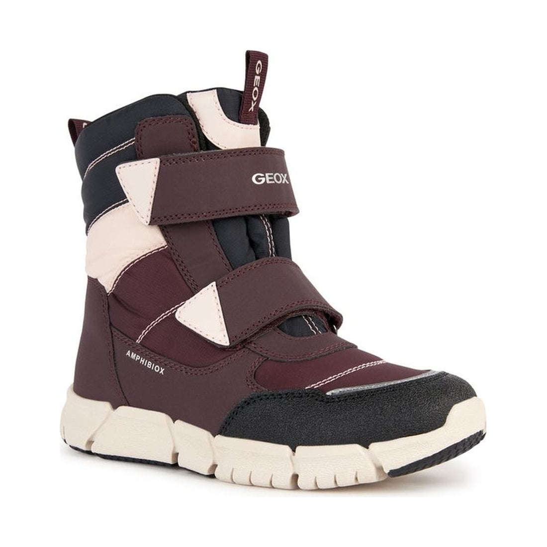 Geox girls dk burgundy flexyper booties | Vilbury London