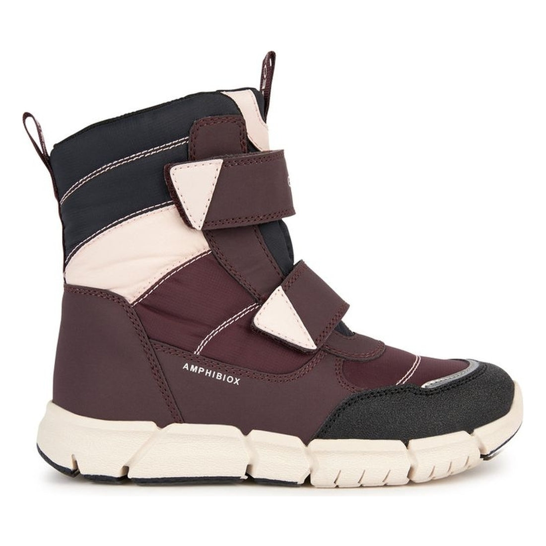 Geox girls dk burgundy flexyper booties | Vilbury London