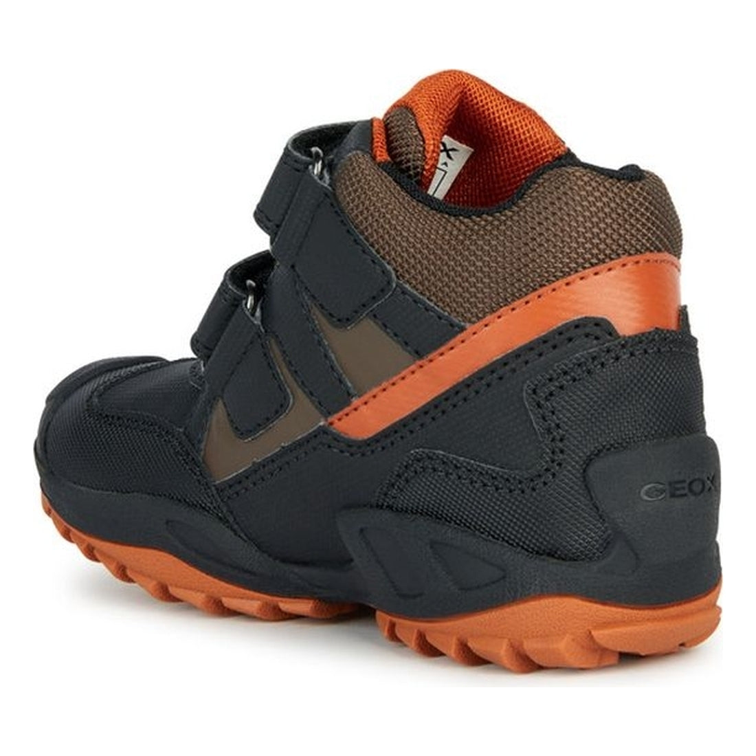 Geox boys black, dk orange new savage booties | Vilbury London