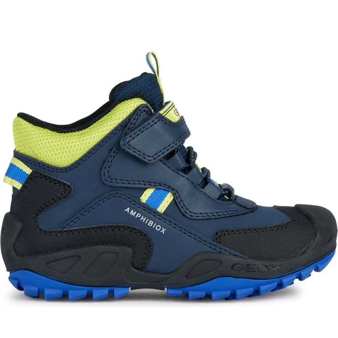 Geox boys navy, lime green new savage booties | Vilbury London