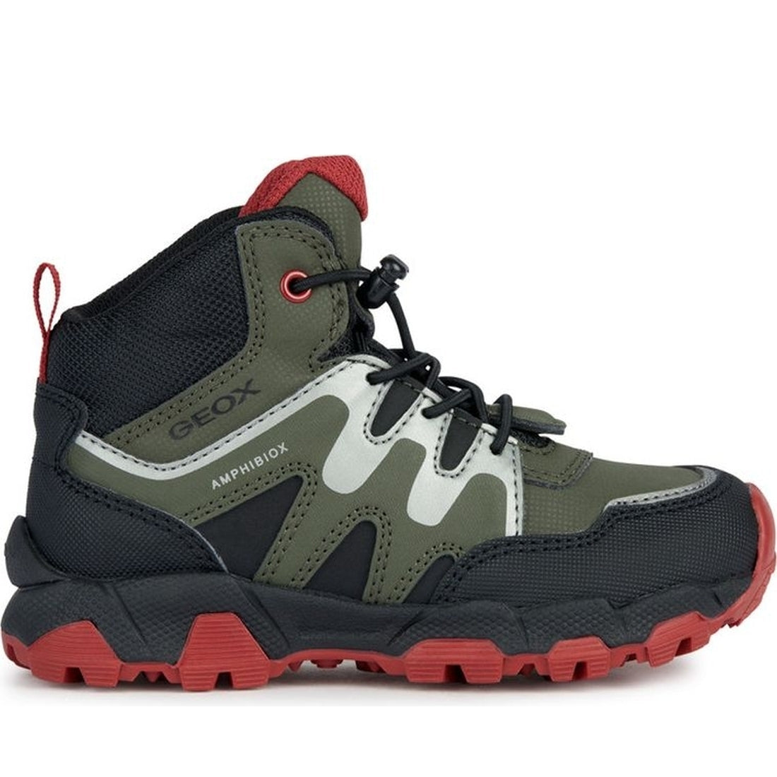 Geox boys military, red magnetar abx booties | Vilbury London