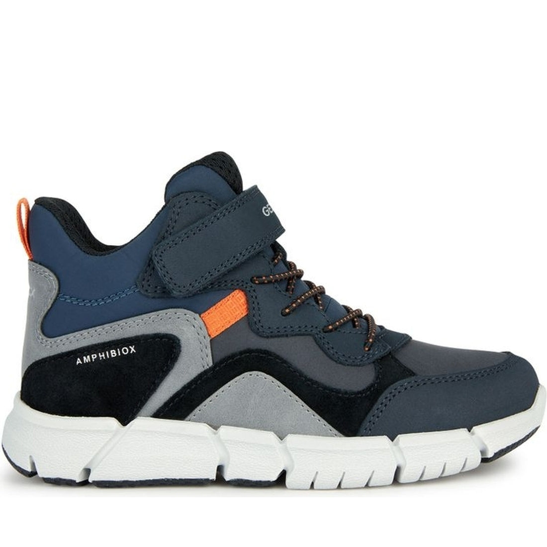 Geox boys navy, orange flexyper abx booties | Vilbury London