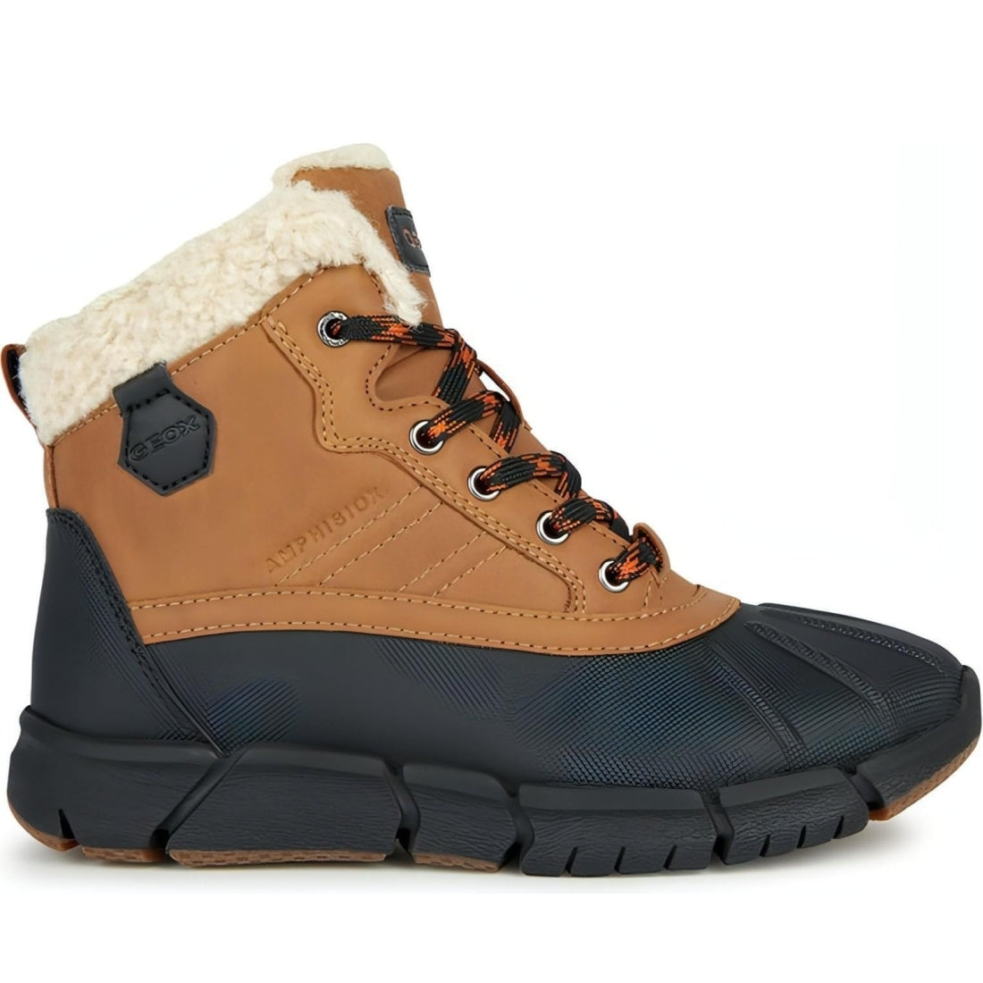 Geox boys cognac, black flexyper abx booties | Vilbury London