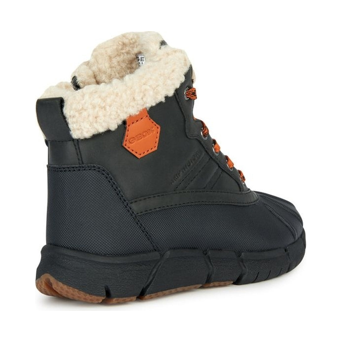 Geox boys black, orange flexyper abx booties | Vilbury London