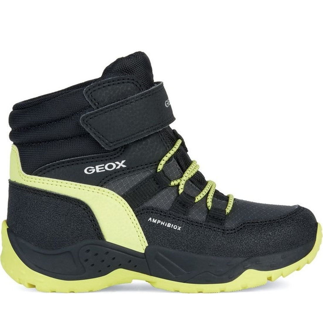 Geox boys black, lime sentiero abx booties | Vilbury London