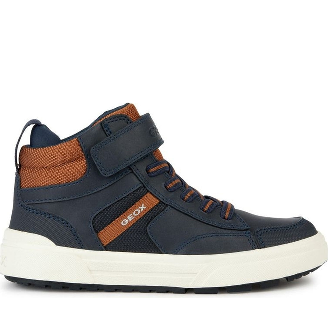 Geox boys navy, cognac weemble booties | Vilbury London