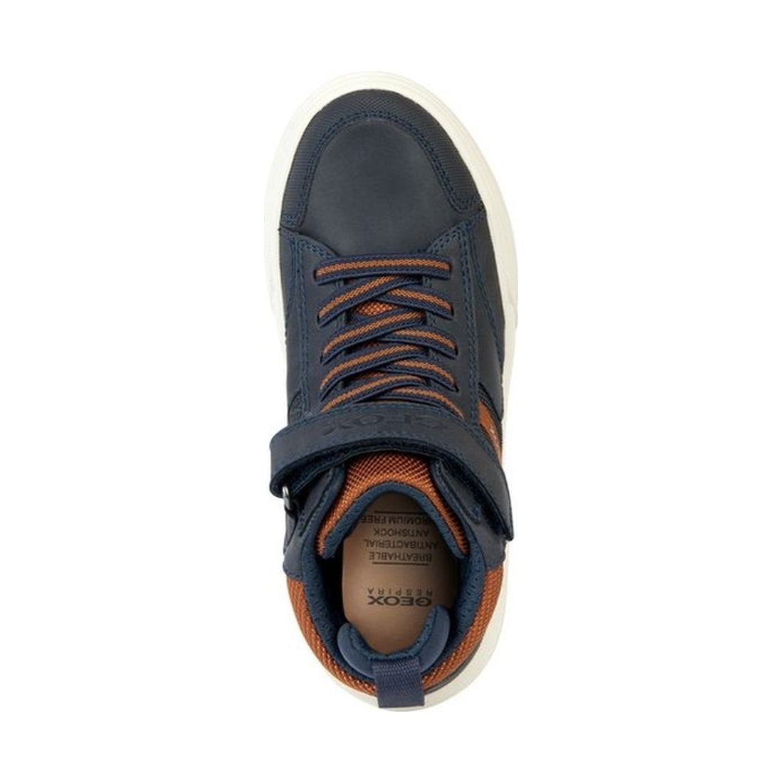 Geox boys navy, cognac weemble booties | Vilbury London