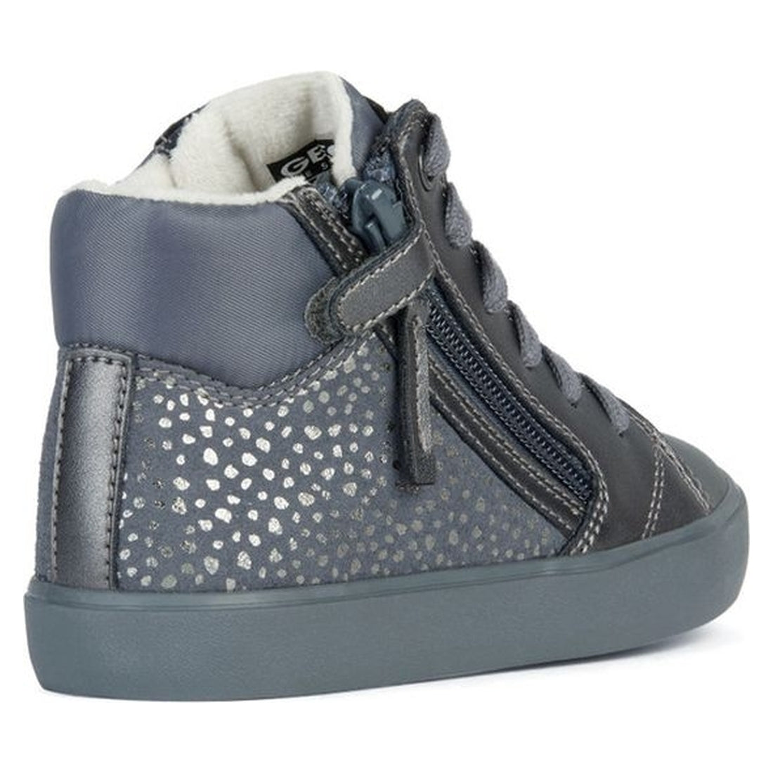 Geox girls dk grey, silver gisli booties | Vilbury London