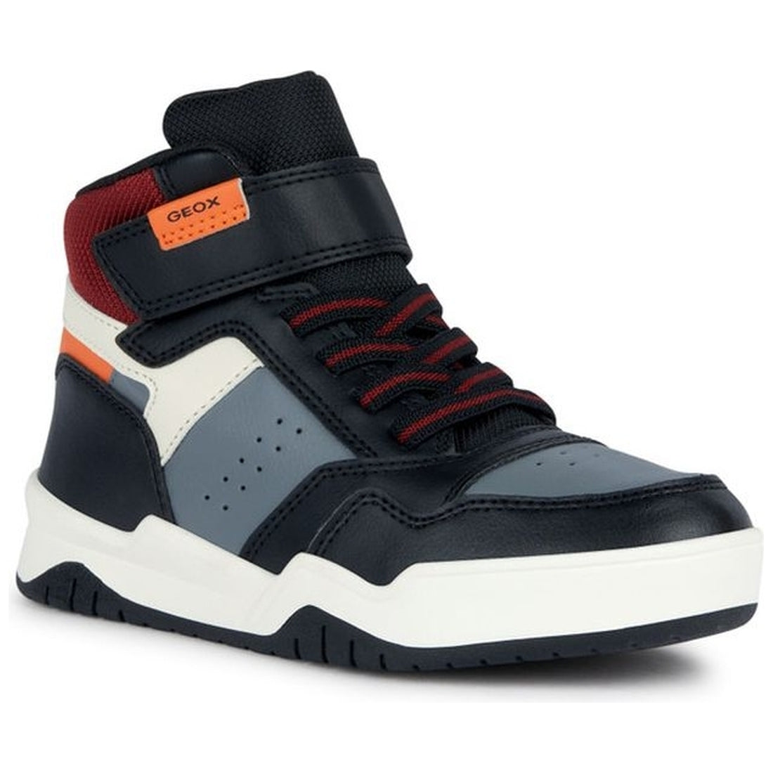 Geox boys black, orange perth booties | Vilbury London