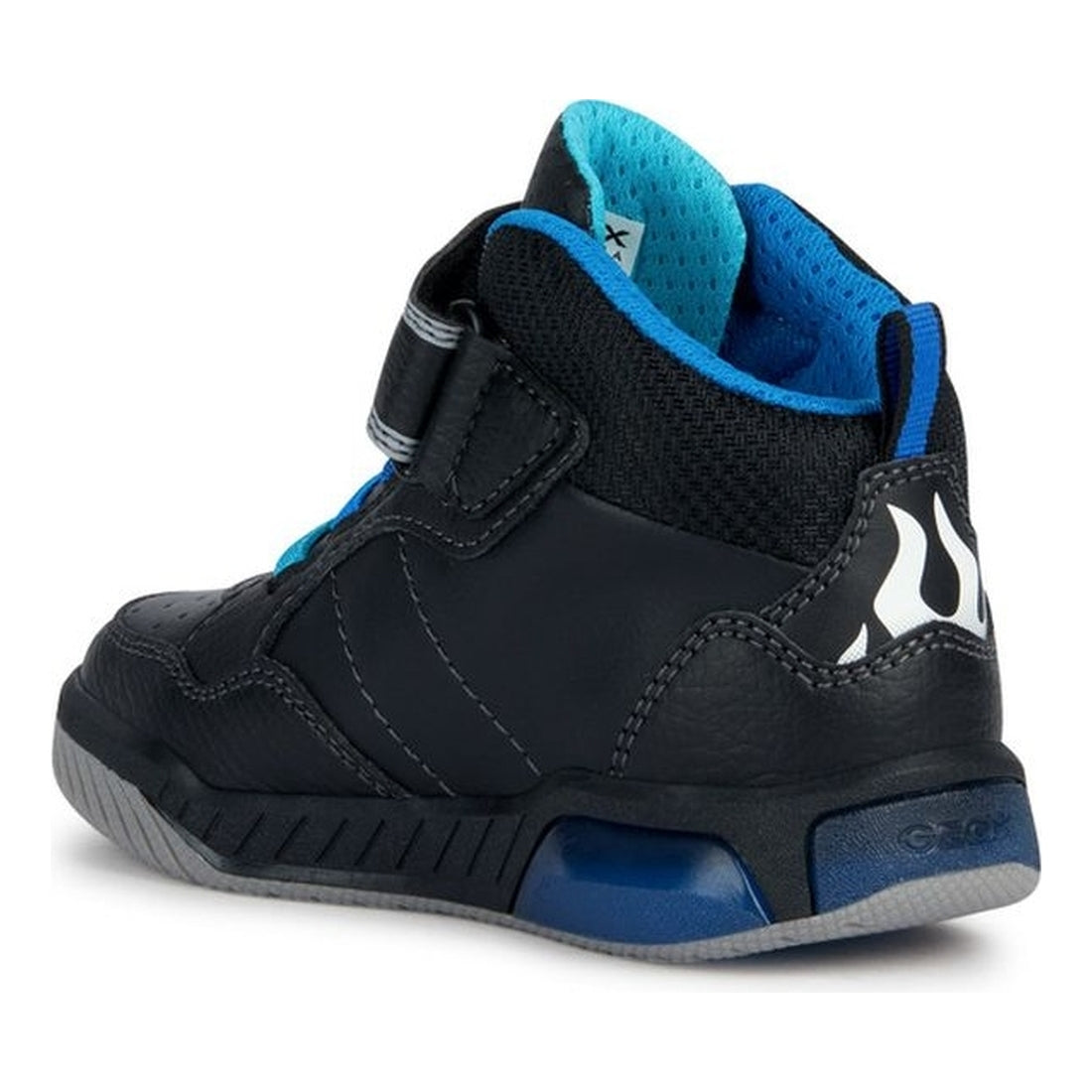 Geox boys black, lt blue inek booties | Vilbury London