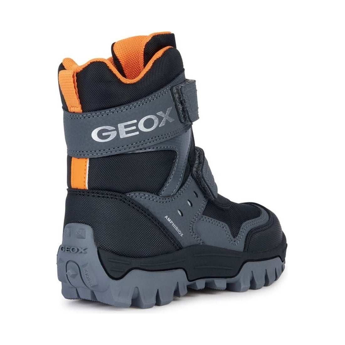 Geox boys black, orange himalaya abx booties | Vilbury London