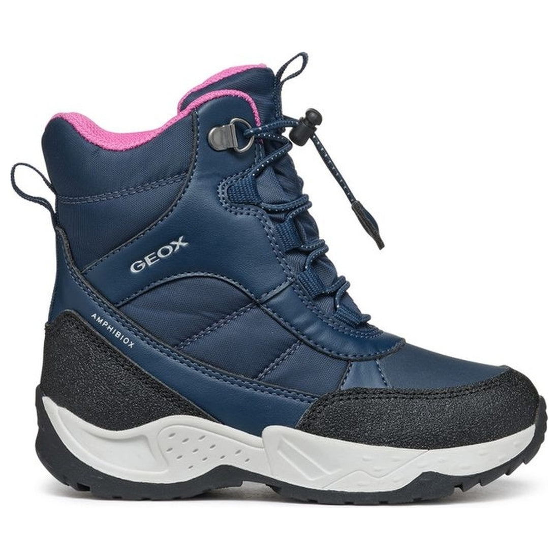 Geox girls navy, fuchsia sentiero booties | Vilbury London