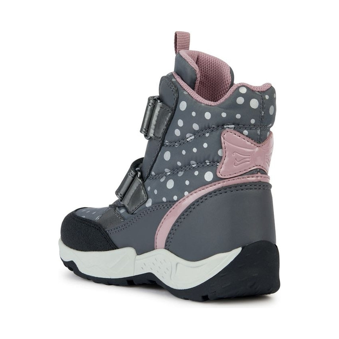 Geox girls dk grey, pink sentiero booties | Vilbury London