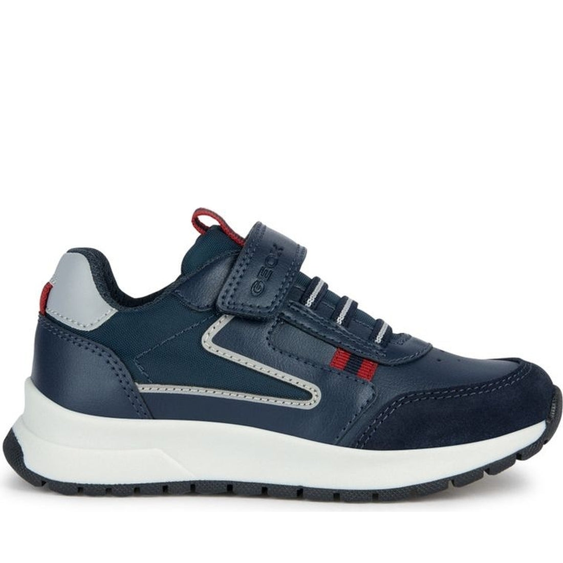 Geox boys navy, dk red briezee sport shoe | Vilbury London