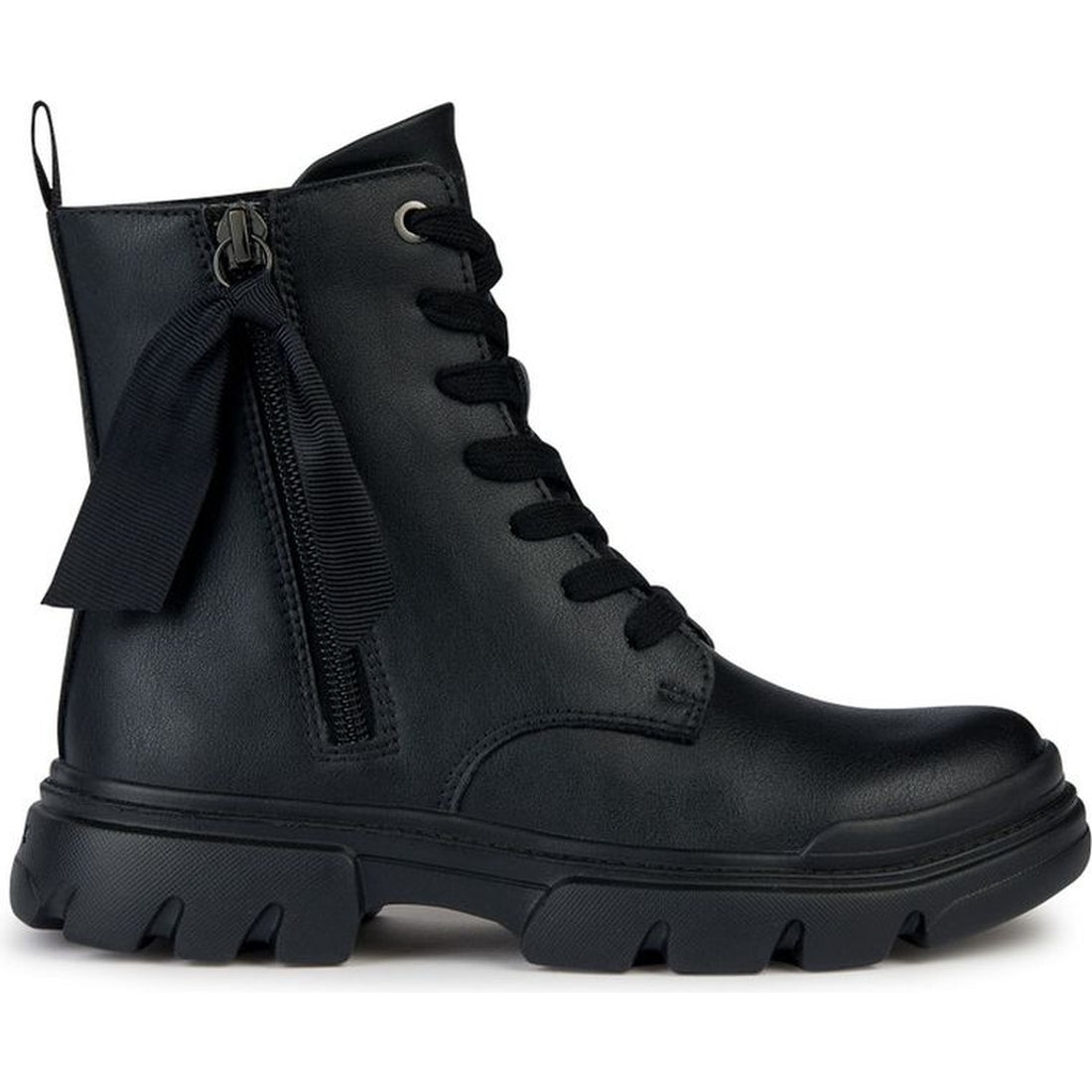 Geox girls black junette booties | Vilbury London