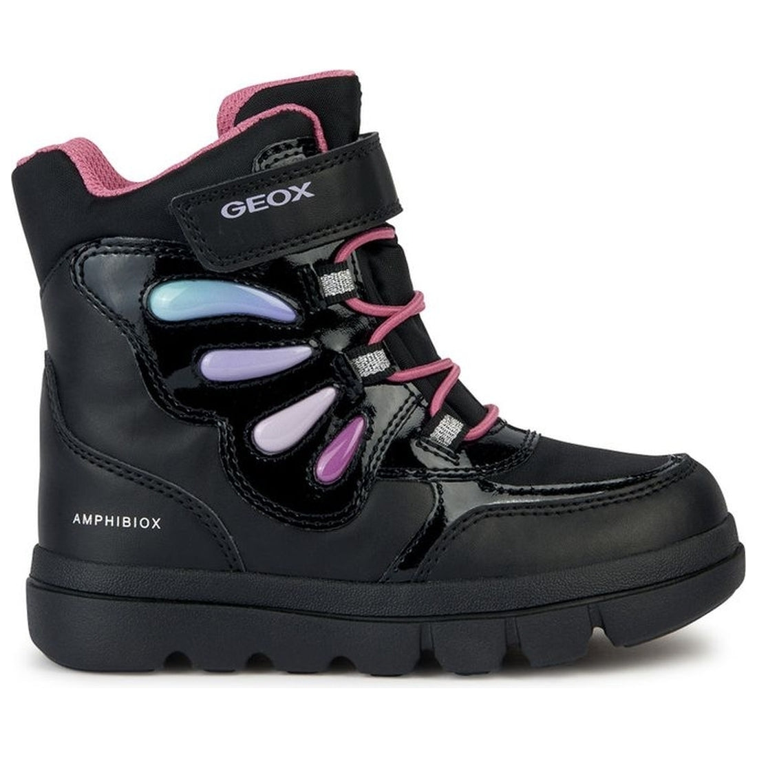 Geox girls black, multicolor willaboom booties | Vilbury London