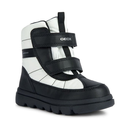 Geox girls white, black willaboom booties | Vilbury London