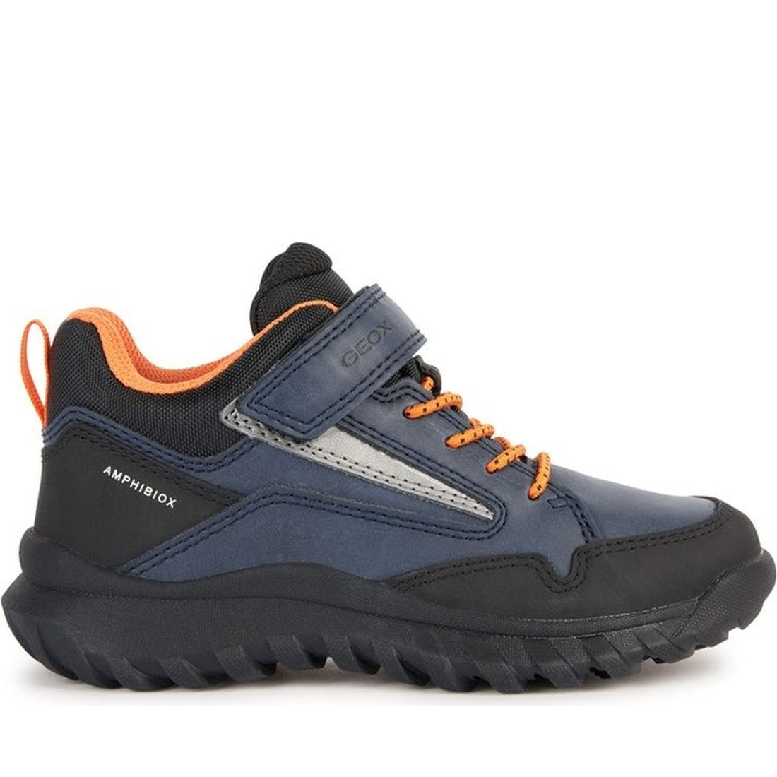 Geox boys navy, orange simbyos abx booties | Vilbury London