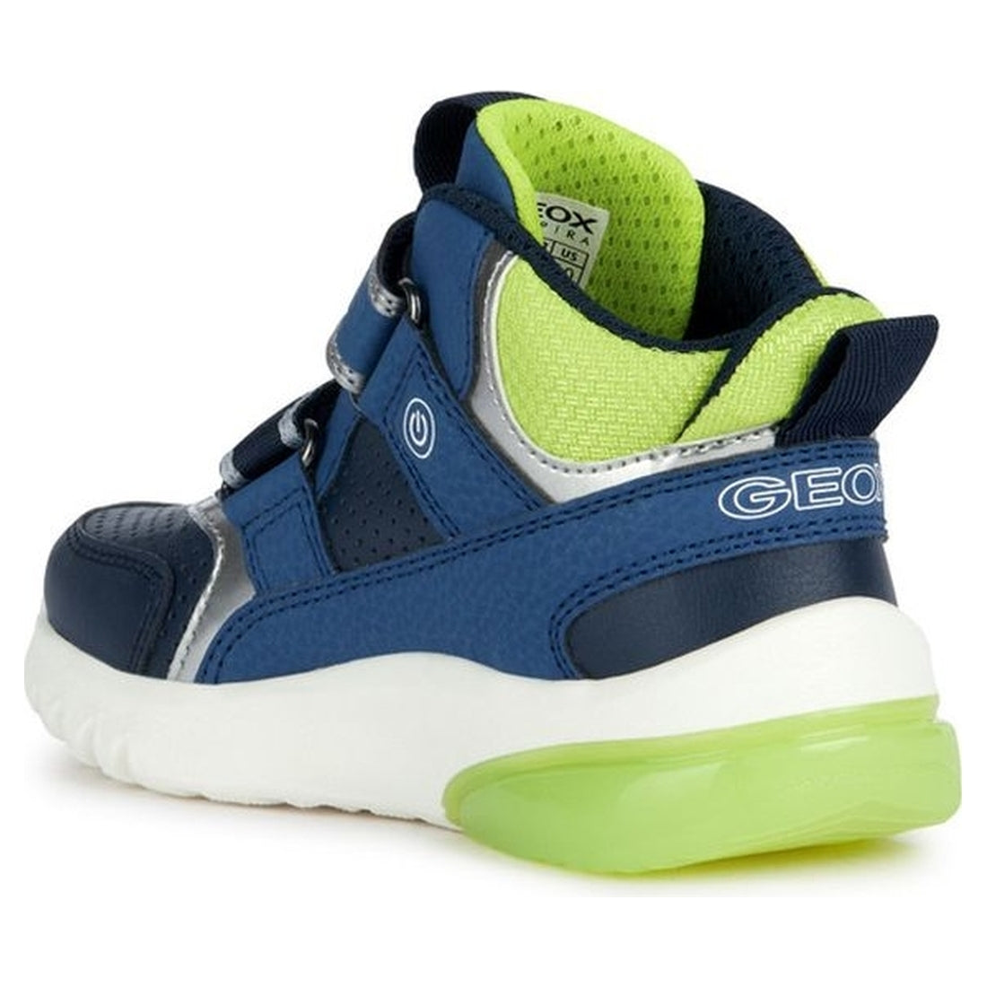 Geox boys navy, lime ciberdron booties | Vilbury London