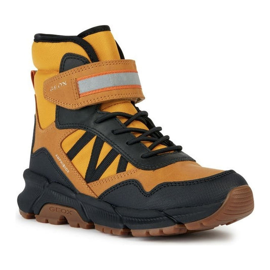 Geox boys dk yellow, black flexyper plus booties | Vilbury London