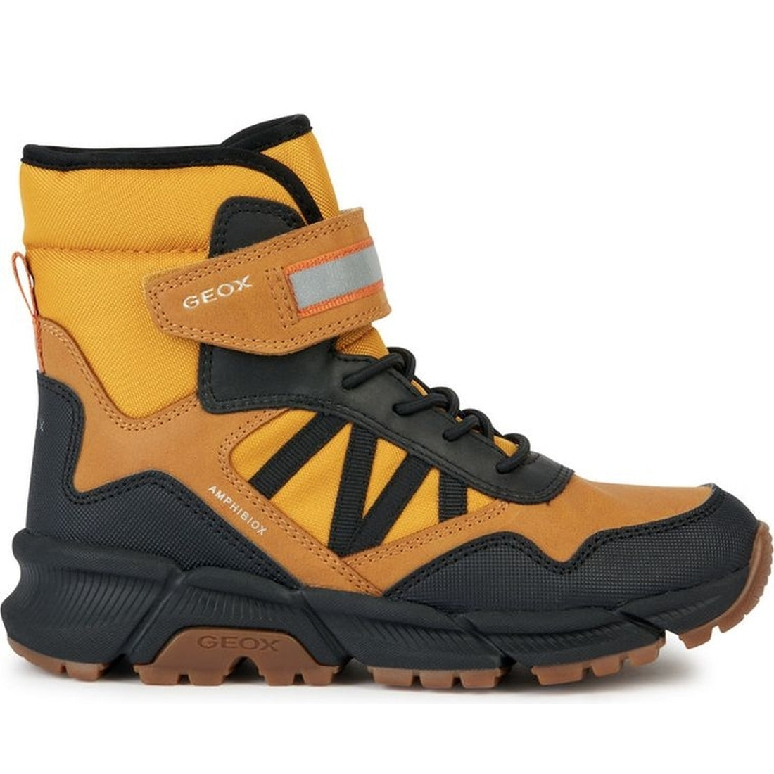 Geox boys dk yellow, black flexyper plus booties | Vilbury London