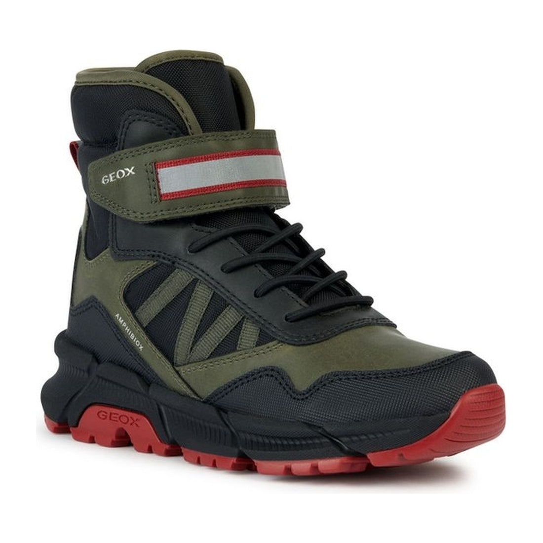 Geox boys military, red flexyper plus booties | Vilbury London