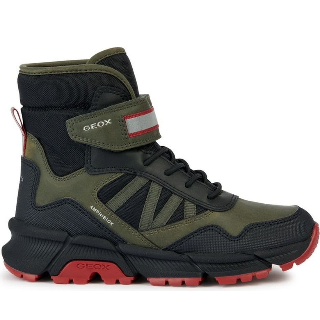 Geox boys military, red flexyper plus booties | Vilbury London