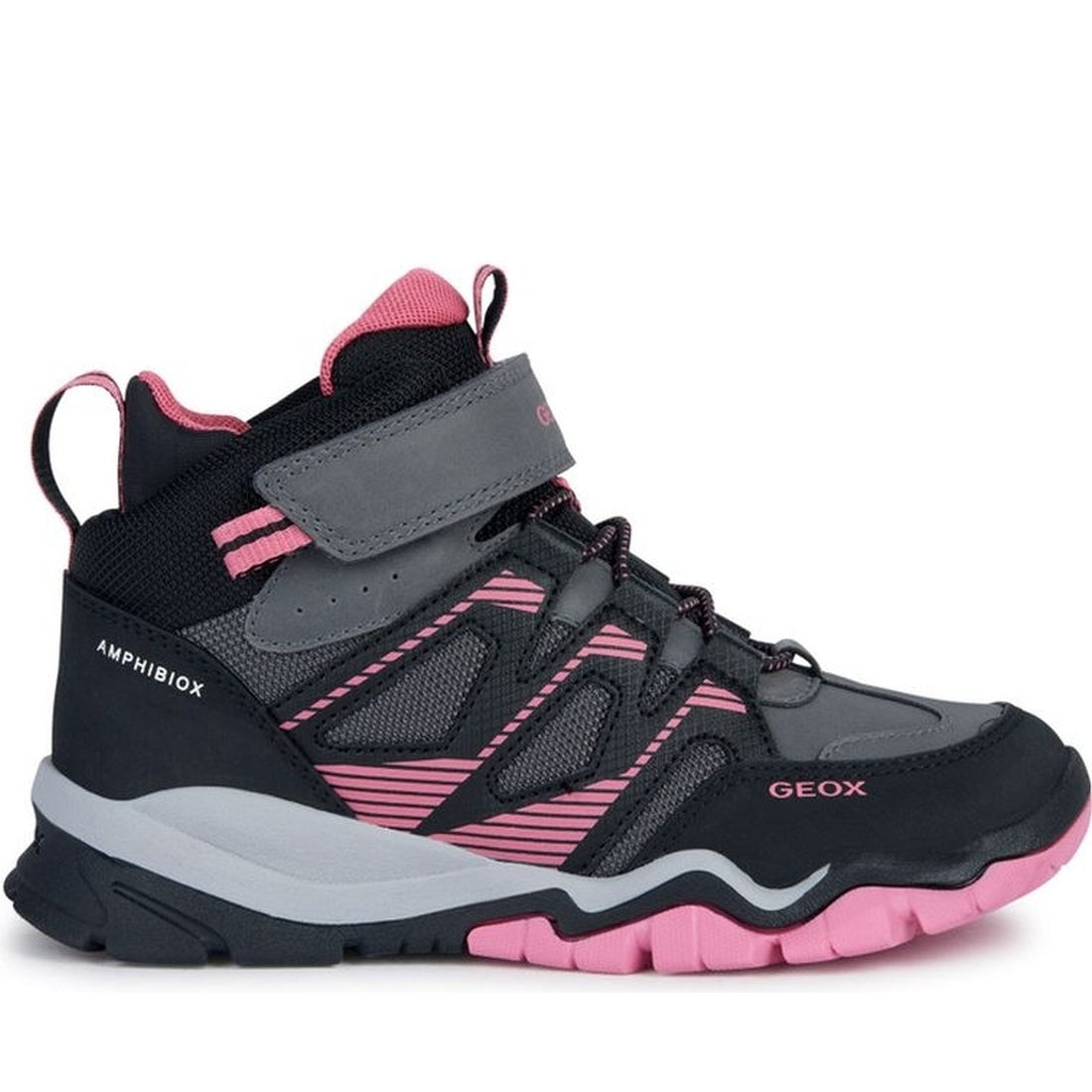 Geox girls anthracite, fuchsia montrack booties | Vilbury London