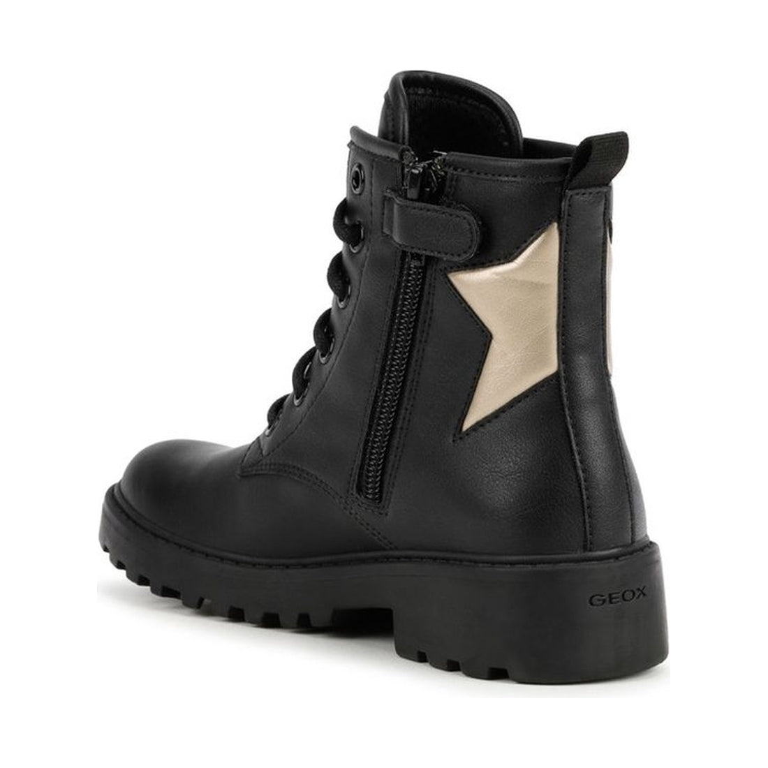 Geox girls black, platinum casey booties | Vilbury London