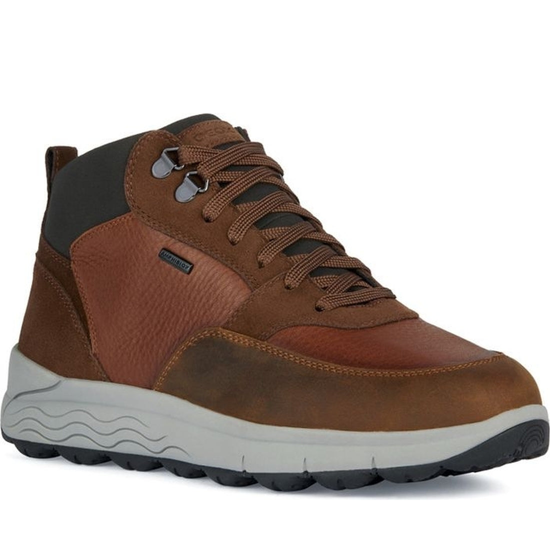 Geox mens cognac spherica 4x4 abx booties | Vilbury London