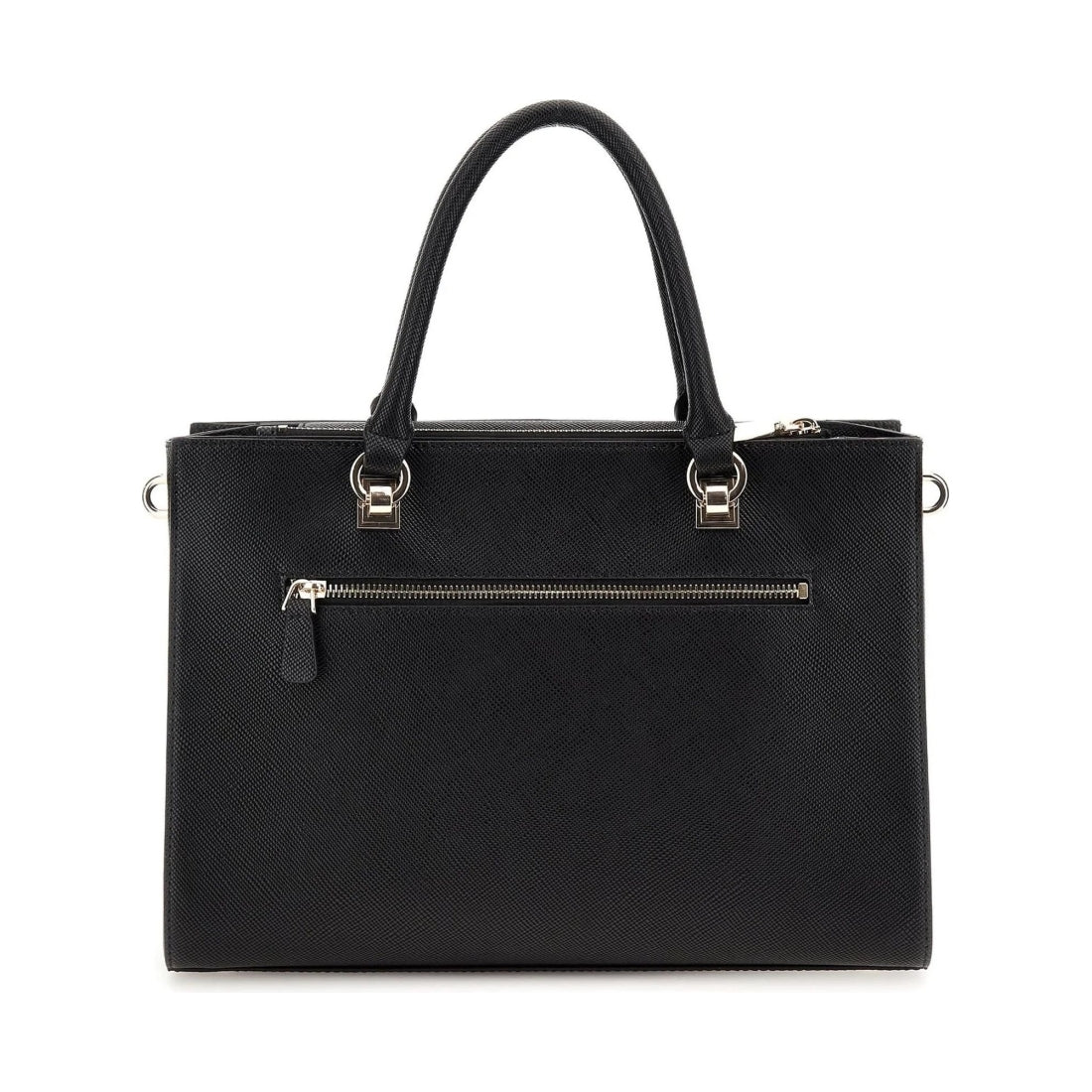 Guess womens black brynlee trpl comprt flap handbag | Vilbury London